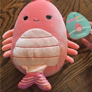 Squishmallows Pink and White Chester Plush